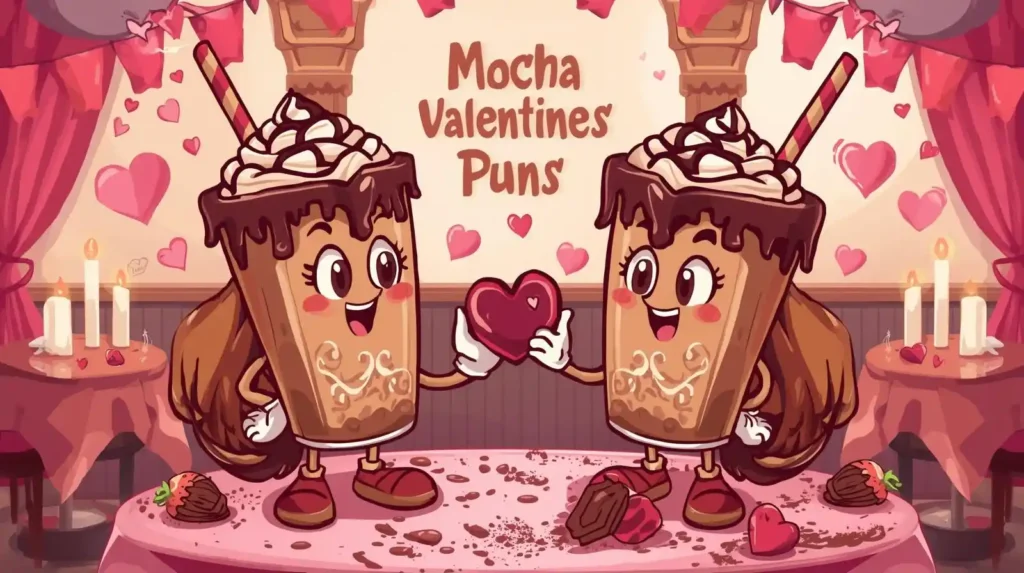 Funny mocha Valentine cartoon