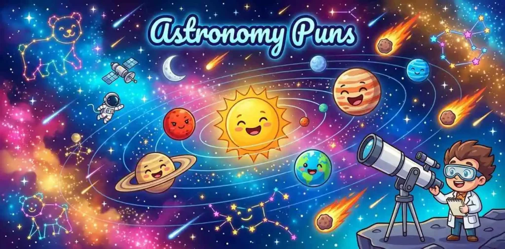 Cute planets smiling together