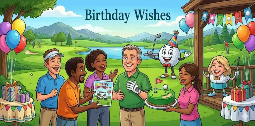 Golfer receiving birthday wishes