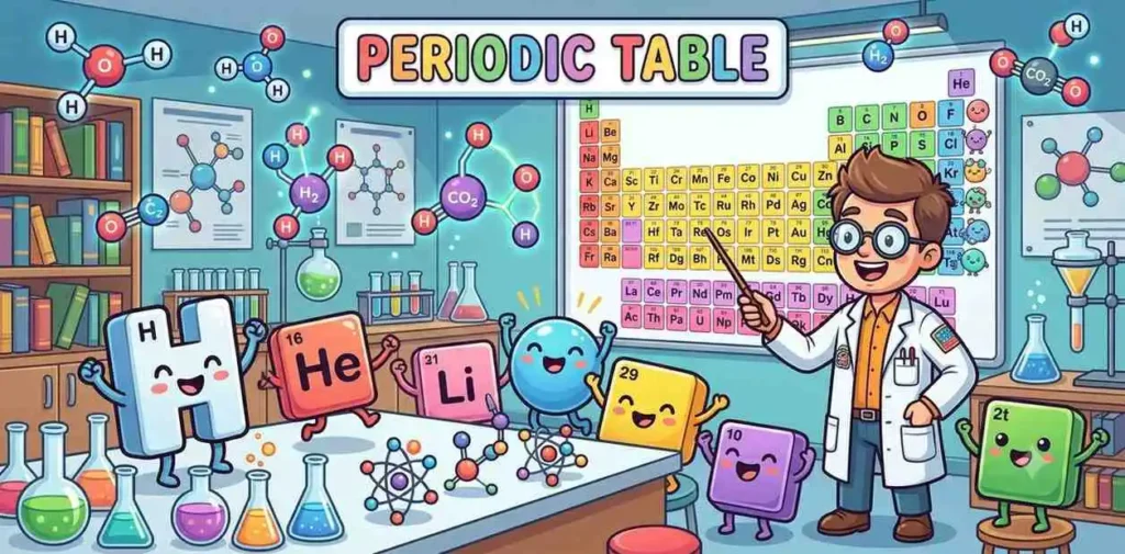 Cute periodic table characters