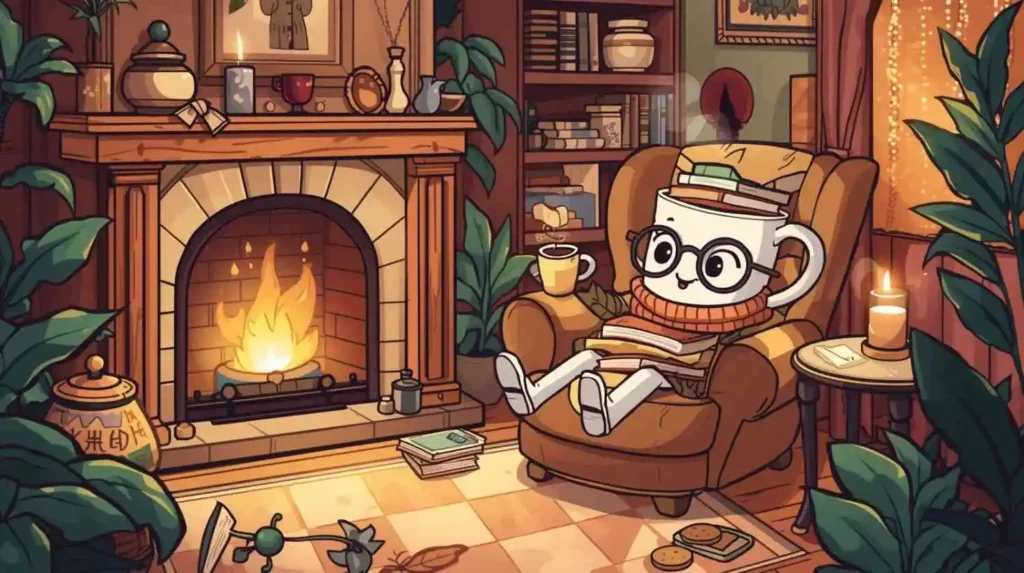 Tea lover enjoying tea