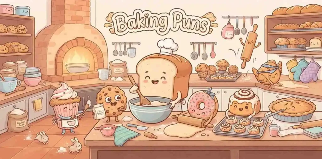 Cute baking food characters