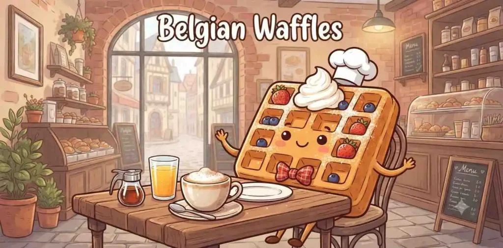 Belgian waffle breakfast