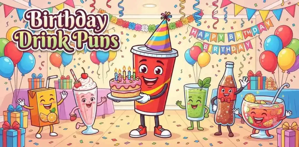 Birthday drink with balloons