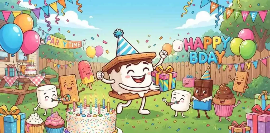 Birthday s'mores celebration