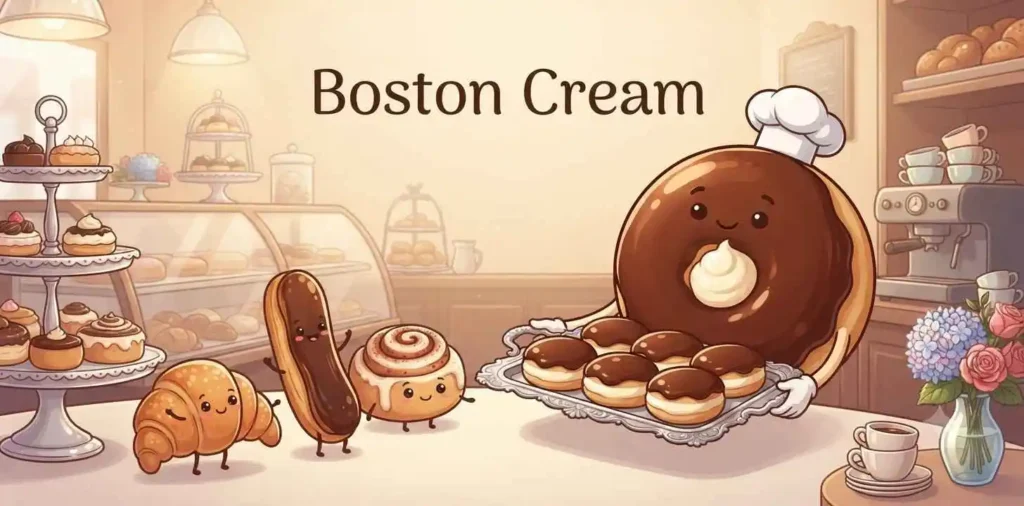 Boston cream donut happy
