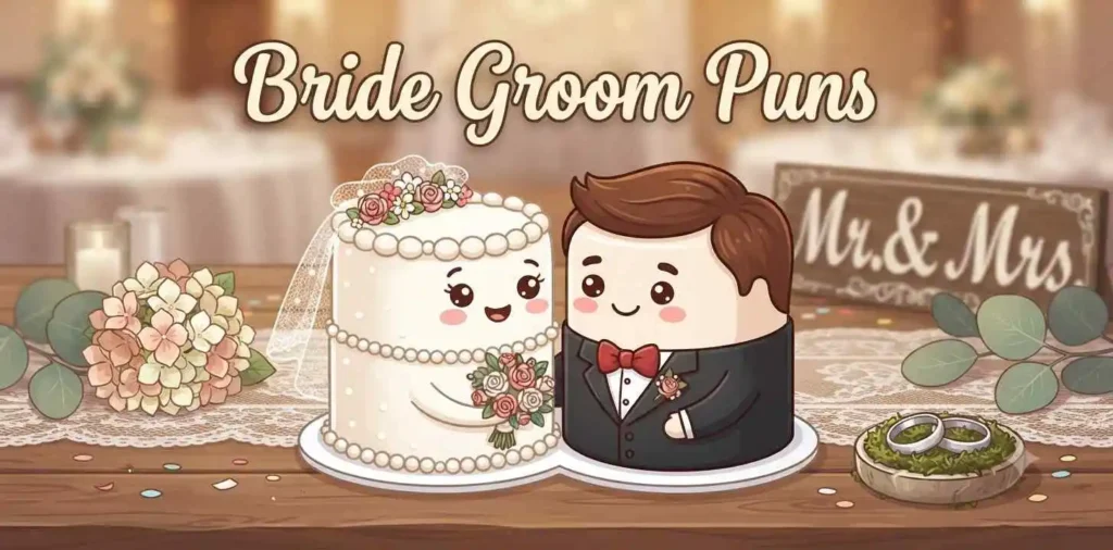 Bride groom cake characters