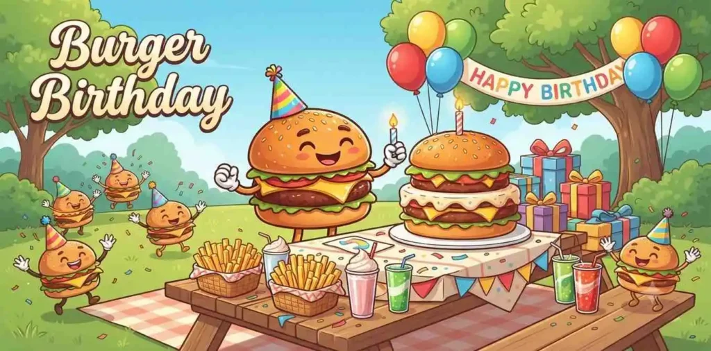 Birthday burger party