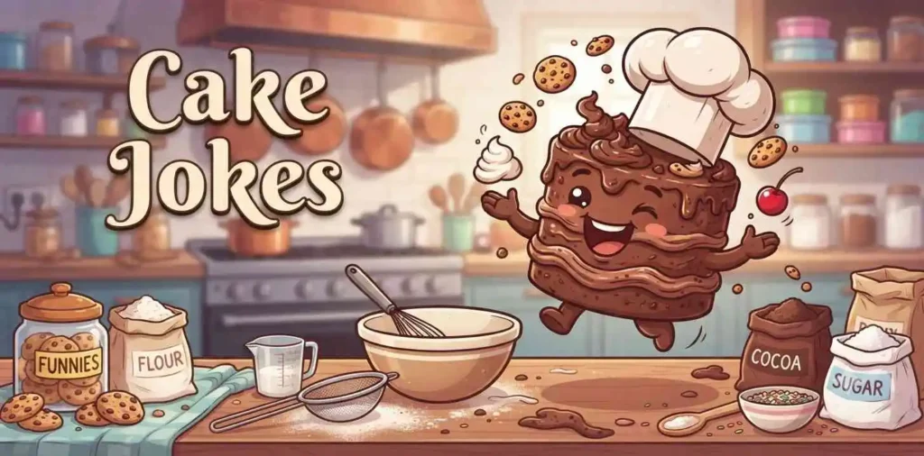 Funny chocolate cake character
