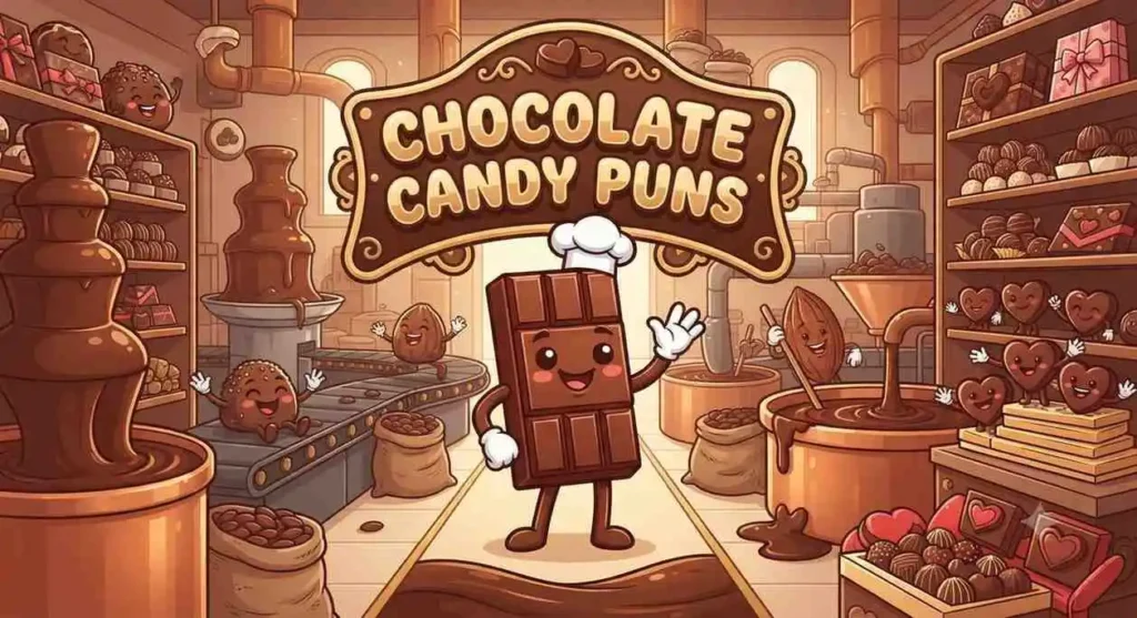 Happy chocolate candy friends