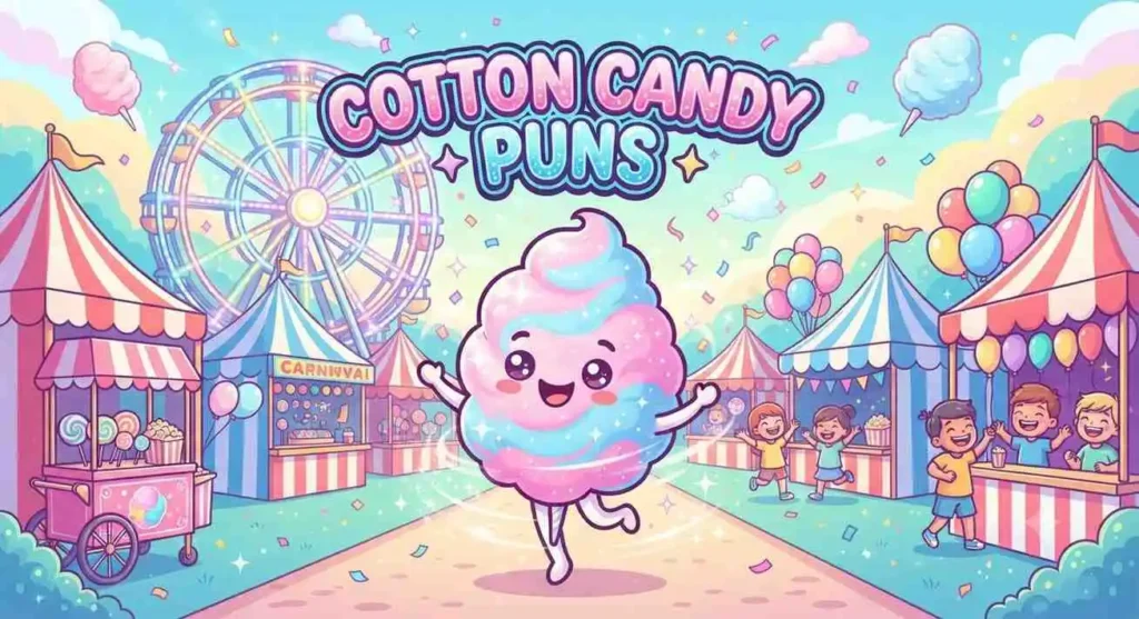 Smiling cotton candy character