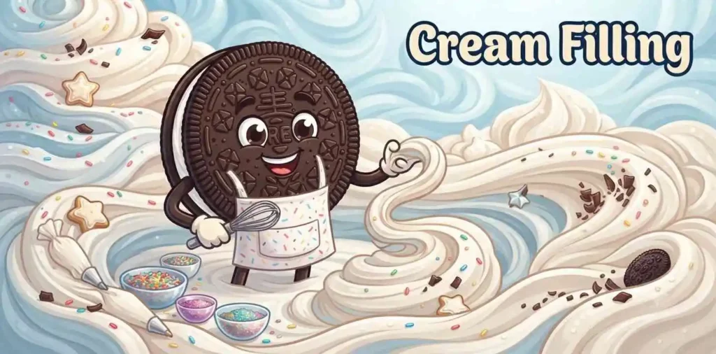 Oreo cream filling scene