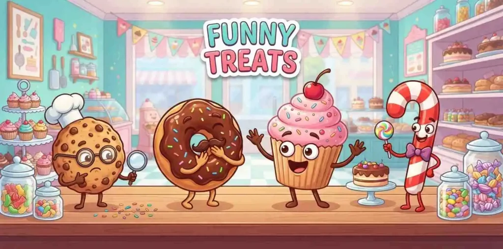 Funny dessert characters