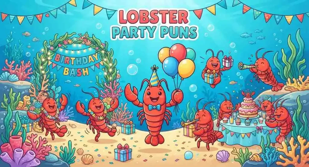 Lobster party celebration scene