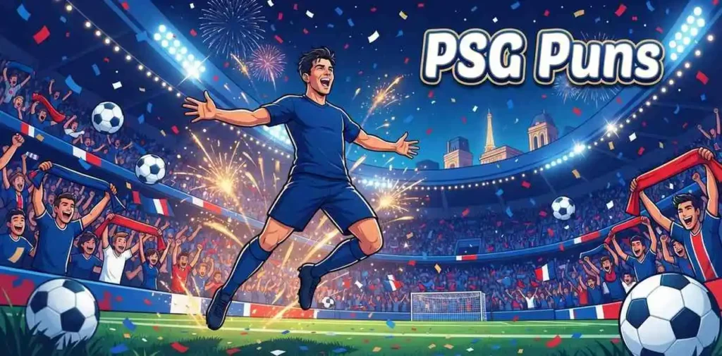 Funny blue soccer celebration.