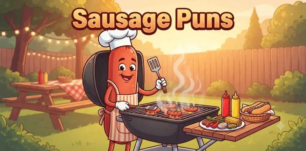 Funny sausage character