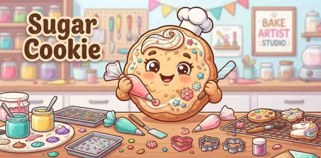 Sugar cookie decorating scene