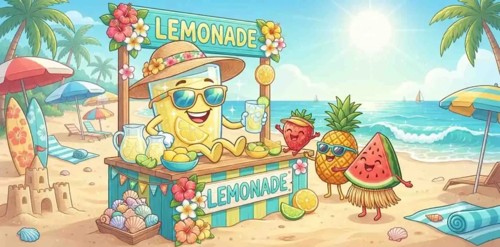 Summer lemonade beach