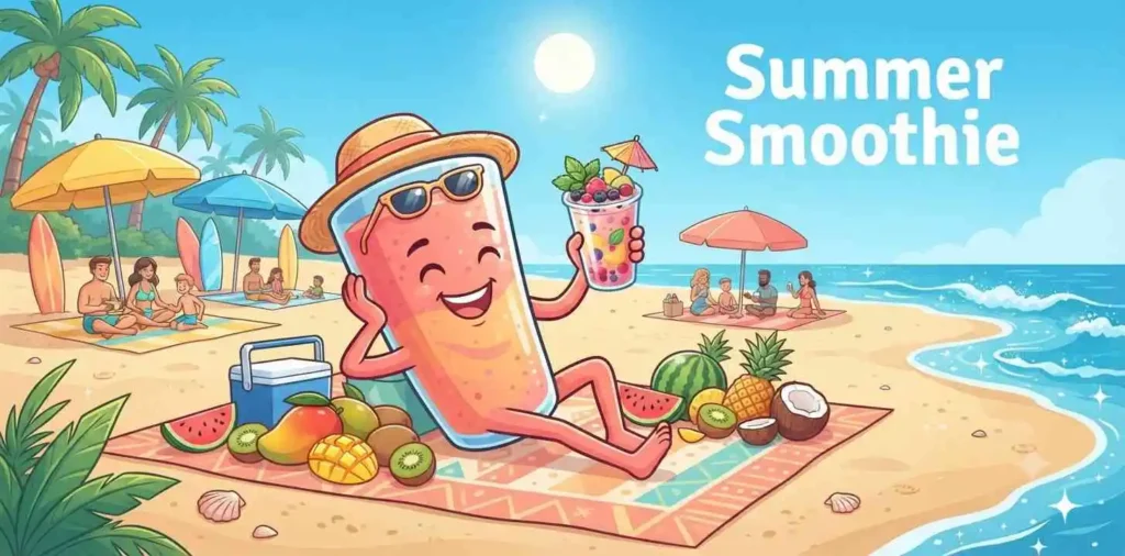 Summer smoothie beach