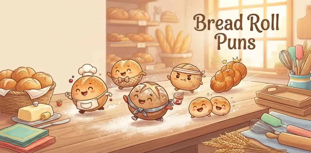 bread rolls smiling