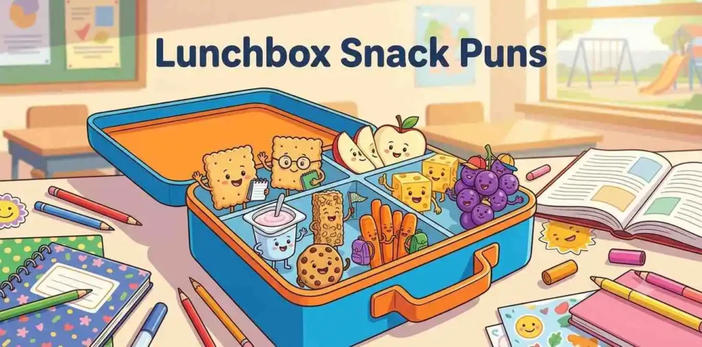 Happy lunchbox snack characters