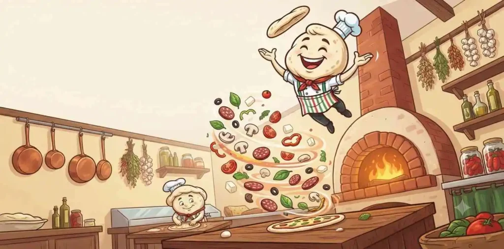 pizza dough tossing