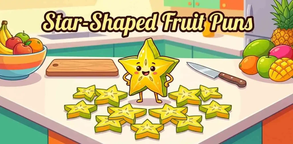Starfruit shaped like colorful stars