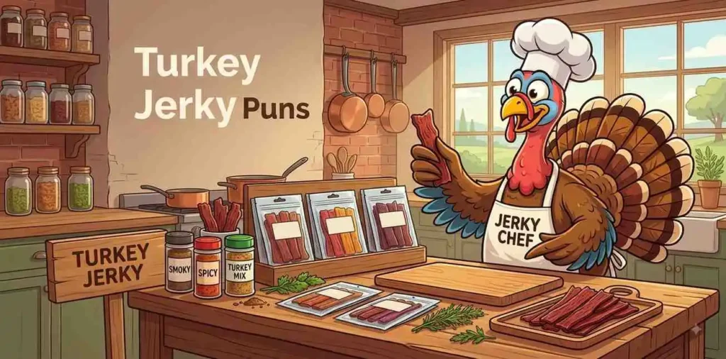 Funny turkey jerky character