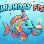 Happy birthday fish party