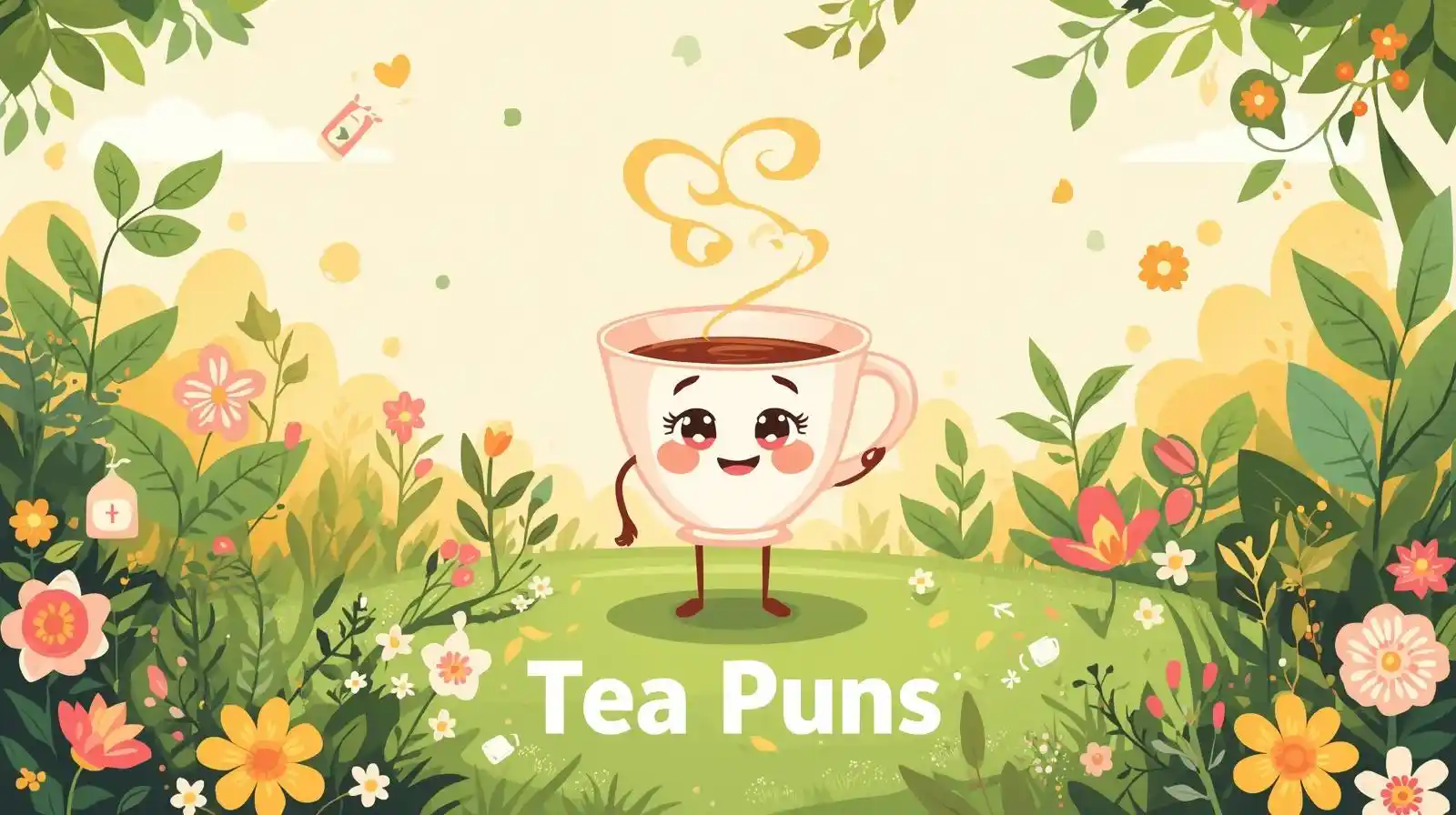 Cute tea cup characters