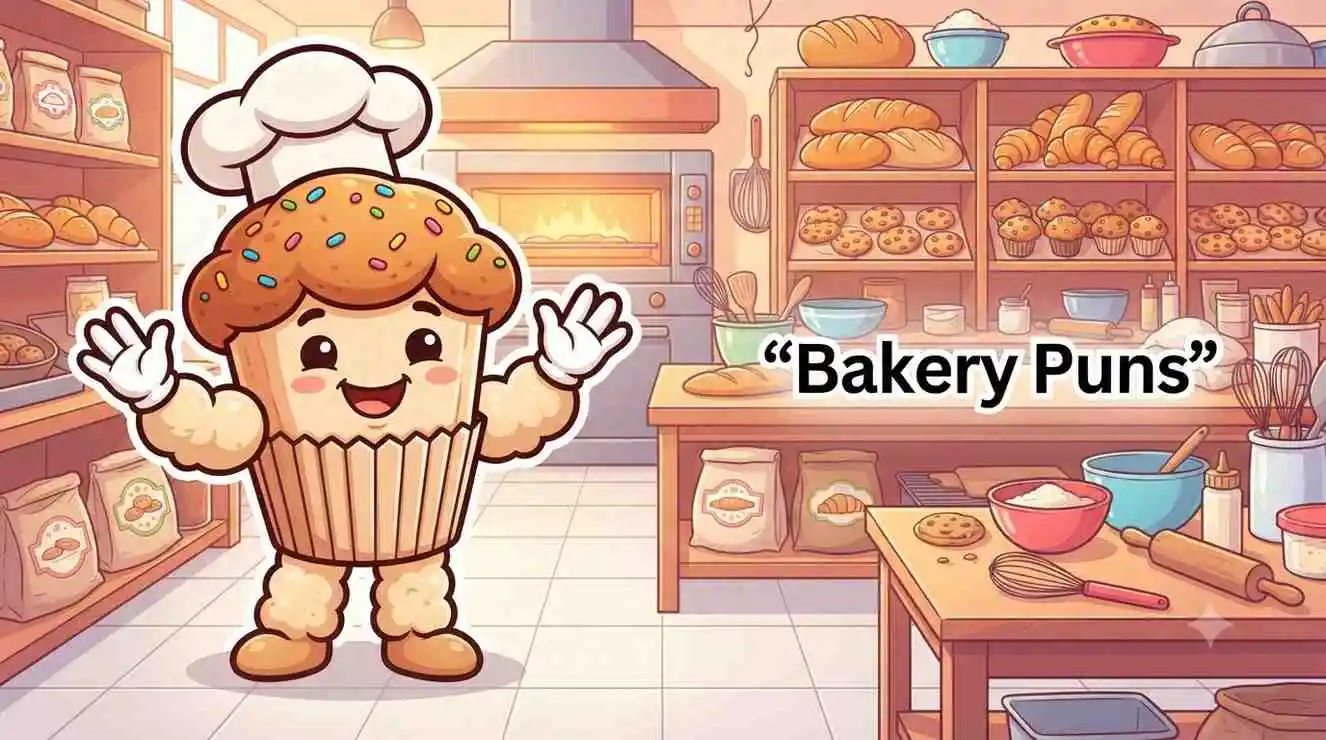 Cute bakery kitchen scene