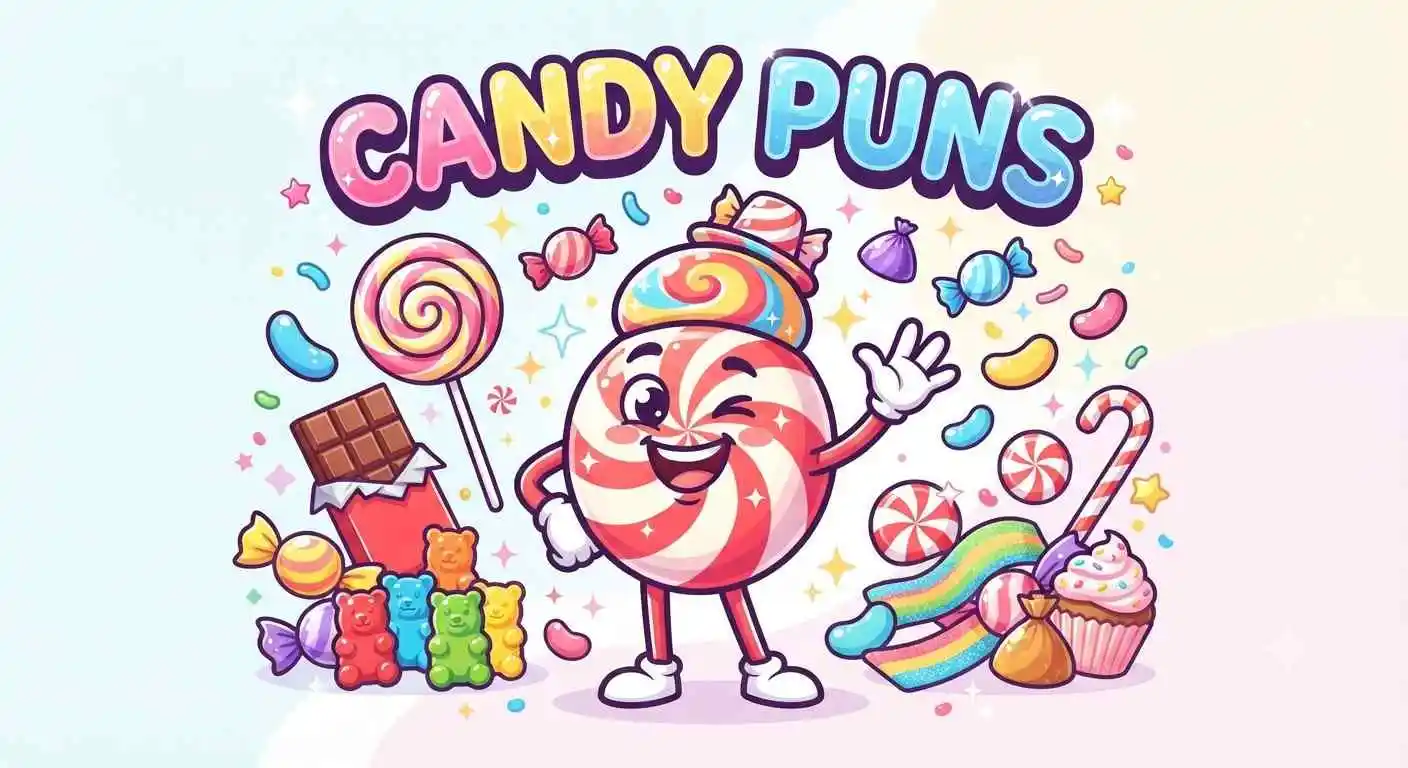 Cute smiling candy characters