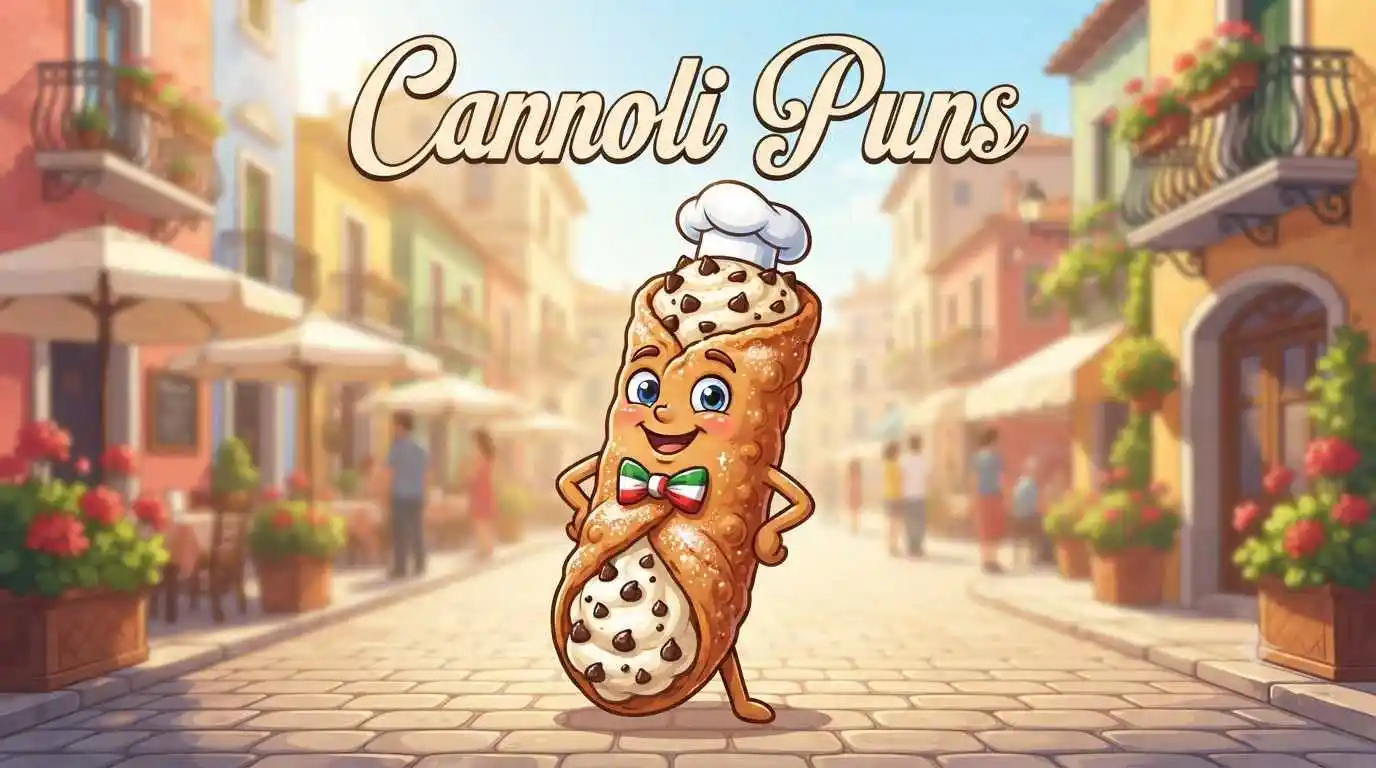 Smiling cannoli pastry