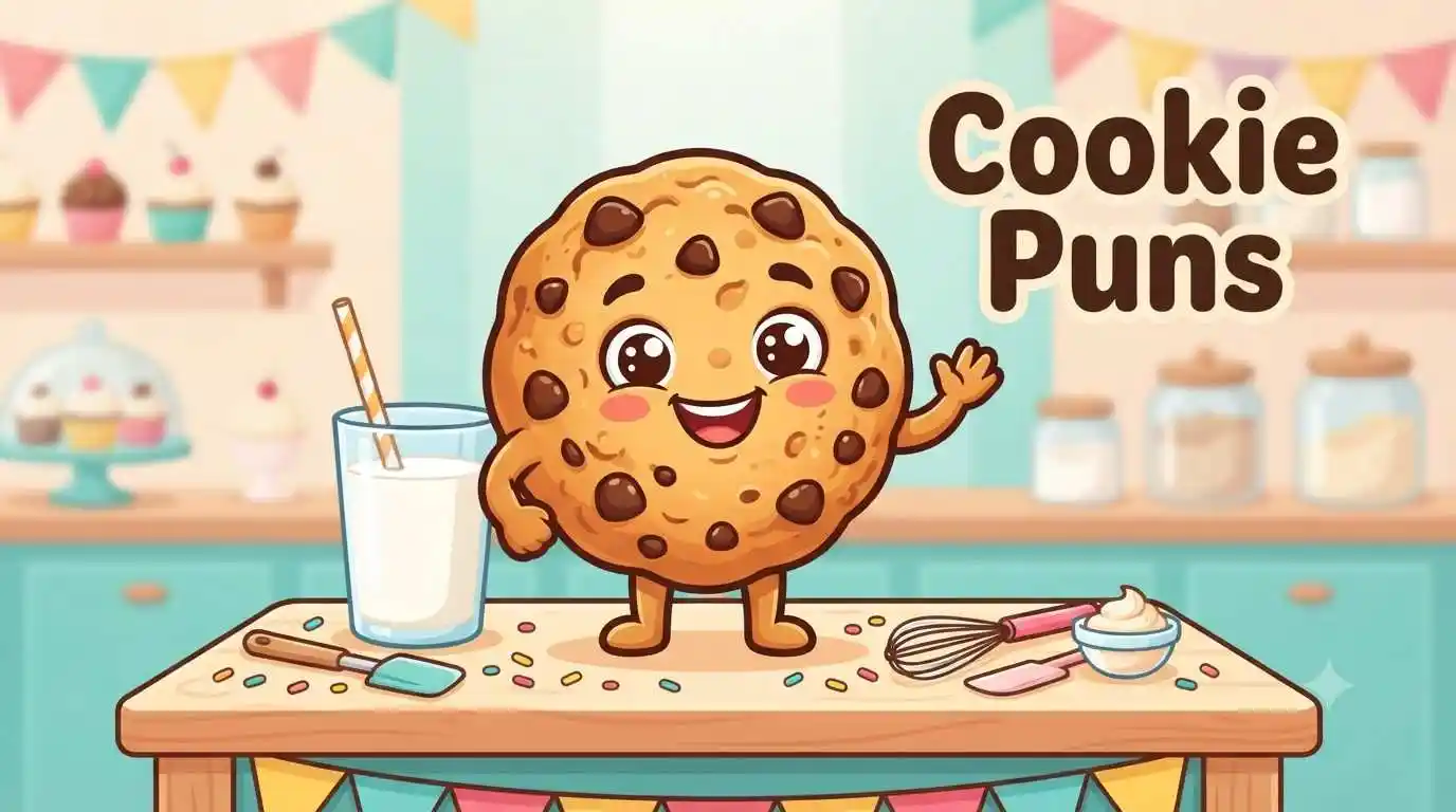 Funny cookie character illustration
