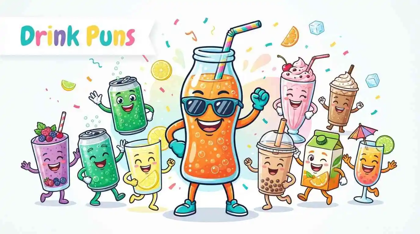 Funny drinks laughing together