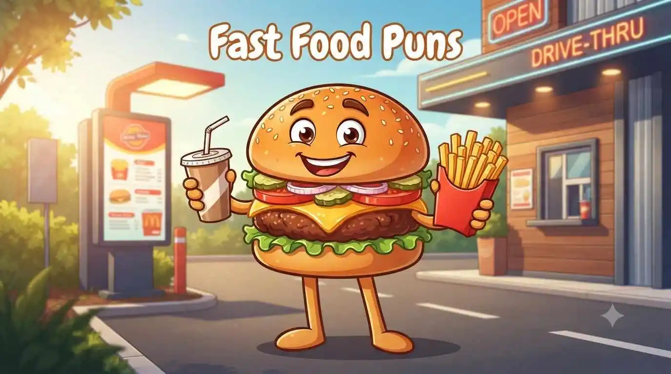 Smiling fast food mascot