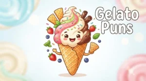 Happy gelato cone mascot