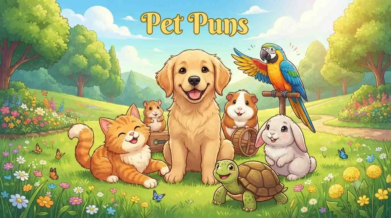 Cute pets smiling together