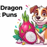 Funny dog with dragon fruit